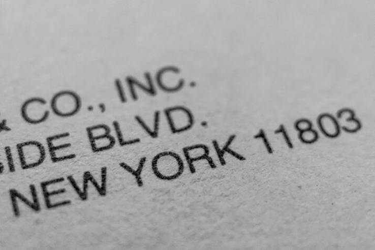 A Photo of a address